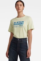 G-Star RAW T-shirt Originals Label Regular Fit T Shirt Bright Pistache Dames Maat - S