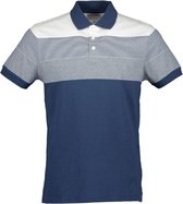 Blue Seven heren poloshirt 321129 blauw/wit streep - L