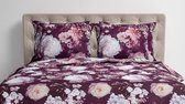 Heckett & Lane Mina - Flanel - Dekbedovertrek - Eenpersoons - 140x200/220 cm - Plum Red