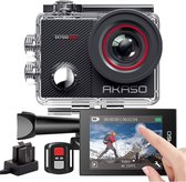 AKASO Action Cam EK7000 Pro Actiecamera, 4K 20MP, wifi, 40M onderwatercamera, waterdicht, ultra HD touchscreen, instelbaar, groothoek, EIS-actioncam met 2,4G afstandsbediening en 25 accessoir