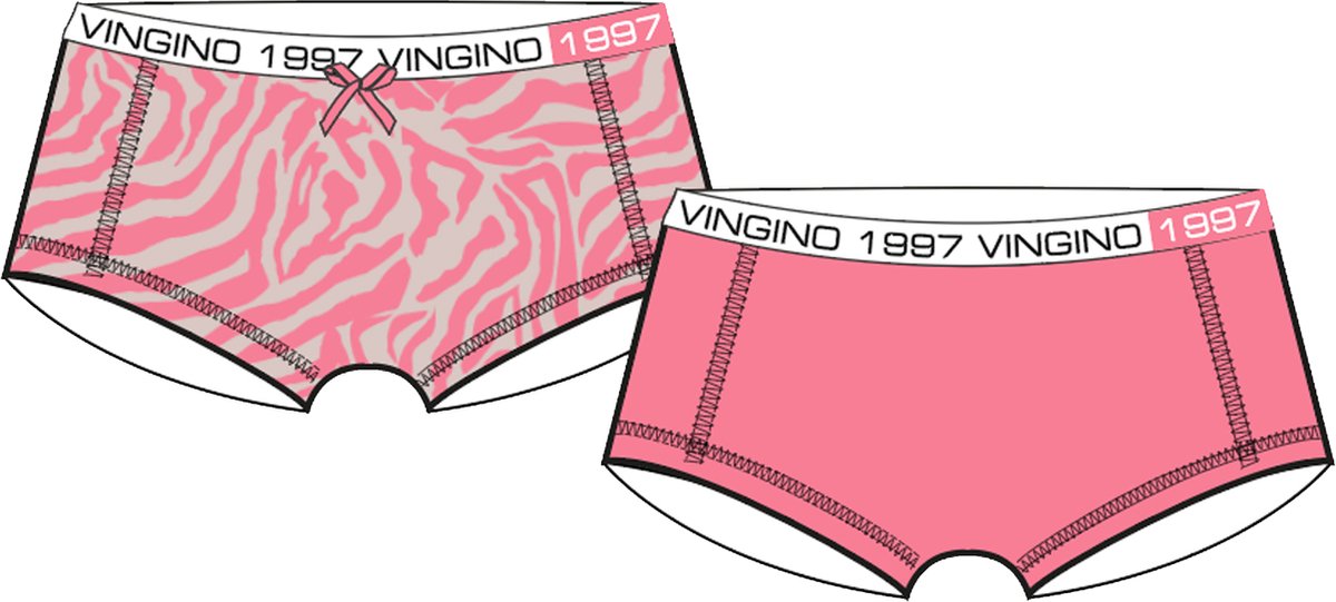 Vingino - meisjes - 2pack - neon Peach - 140/152