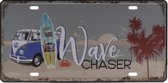 Wandbord – Wave Chaser – Surfen – Portret - Vintage - Retro -  Wanddecoratie – Reclame bord – Restaurant – Kroeg - Bar – Cafe - Horeca – Metal Sign – 15x30 cm