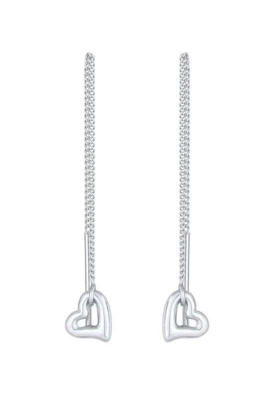 Elli Dames Oorhangers Hart - 925 Sterling Zilver