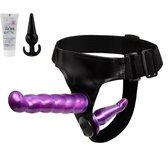 TipsToys Strap On Voorbind Dildo - Buttplug SexToys Paars