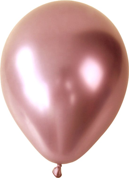 Mini Rosé Chroom Ballonnen (20 stuks / 12 CM)