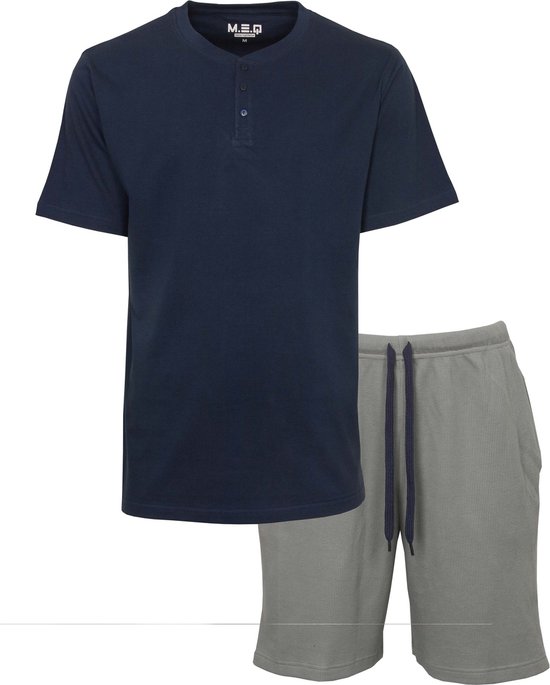 MEQ Pyjama short Blauw MESAH1110B - Tailles : M