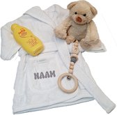 Cadeau set badjasje Boogie beer/Happyhorse/kraamcadeau/kadootje4kids