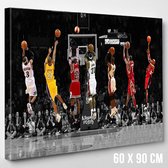 Allernieuwste Canvas Schilderij Basketbal Wereld Toppers - NBA Sport Stars Poster - kleur - 60 x 90 cm
