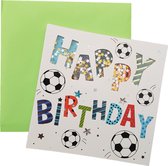 Schudkaart Wenskaart Happy Birthday Soccer