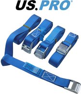 Sjorband / spanband met gesp 25 mm x 3 meter 4-delig