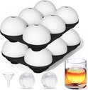 Set van 2 - Siliconen IJsballen Mal - 12 IJsballen - IJBallenmaker - IJsbakjes - IJsblokjesmaker, IJsbol Tray -  Ronde IJsblokjesvorm - Herbruikbaar - BPA-Vrij - voor Whisky - Cocktails - Bourbon - 17cm x 11.5 cm Image