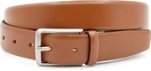 Cognac heren riem 3.2 cm breed - Cognac - Casual - Echt Leer - Taille: 85cm - Totale lengte riem: 100cm