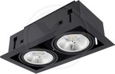 Master LED - LED Inbouwspot - 2*GU10 AR111 - excl. LED spot - Zwart