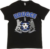 Unisex T-shirt - Voetbal - Brugge Blauw/Zwart de kleuren van Club Brugge - Volwassenen  - Extra Extra Extra Large