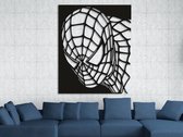 Spiderman 2D Muur Decoratie - 38 x 35 cm - 3D Geprint - Wand Decoratie - Geometrisch - PLA - Hoogwaardige Kwaliteit - Zwart - Gerecycled - Wonen - Cadeau - Spiderman - Marvel - Kerst - Home -