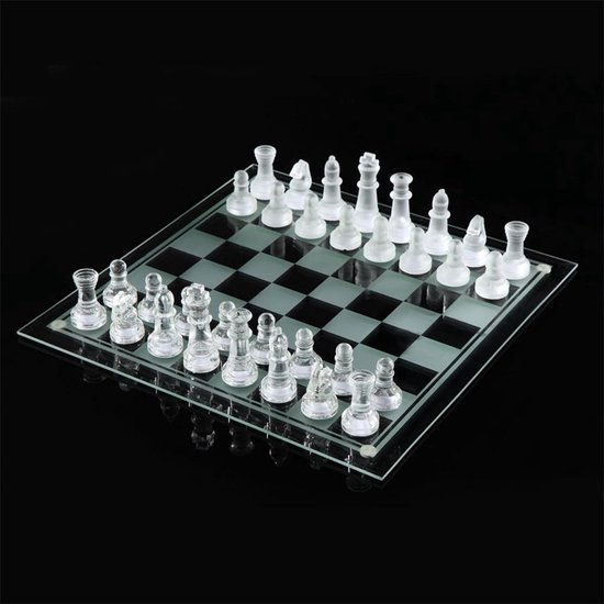 Bordspel: Glazen Schaakbord | Schaakset | 35 x 35 cm | Schaakspel | Met Schaakstukken | Schaakbord Glas, van het merk Sharp Games