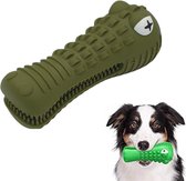 Tandenborstel Hond Melk Geur Smaak en Piep Honden Speelgoed Dog Toy - Krokodil Olijf Groen - Dutchwide