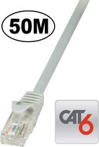 Cat6 patchkabel / internetkabel UTP 50 meter grijs