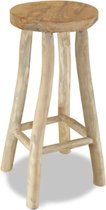 Cooper Group® Barkruk - Teak - Massief teak hout - Modern jasje - Rond - Bruin