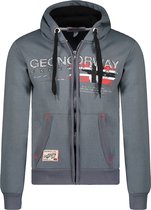 Vest Met Capuchon En Rits Donkergrijs Geographical Norway - S
