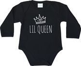 RompertjesBaby - Lil queen - maat 92 - lange mouwen - baby - baby kleding jongens - baby kleding meisje - rompertjes baby - kraamcadeau meisje - kraamcadeau jongen - zwanger - stuk