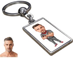 Omslag van Coach Karikatuur - Gepersonaliseerde Karikatuur Sleutelhanger met Jouw Foto - Cadeau - Verjaardag - Kerst - Kado - Valentijn - Vaderdag - Vaderdag cadeautje - Vaderdag cadeau voor papa - Gepersonaliseerd Cadeau