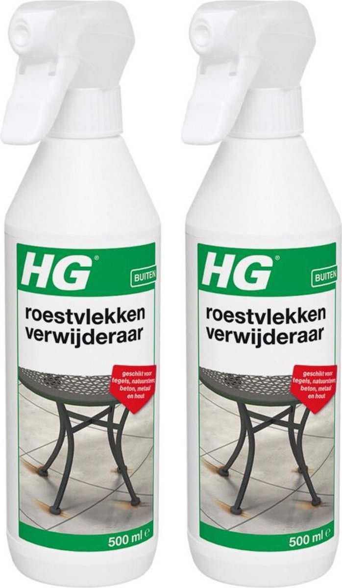 Goedkoopste HG Roestvlekken Verwijderaar - Roestvlekverwijderaar - 500ml - Veilig in Gebruik - 2 stuks!