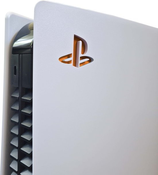 Logo Sticker geschikt voor PlayStation 5 - Oranje - Disc & Digital Edition - Sony - Accessoires