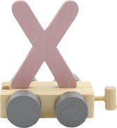Lettertrein X roze | * totale trein pas vanaf 3, diverse, wagonnetjes bestellen aub