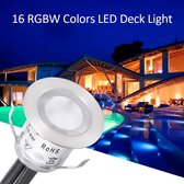TBG™ LED Dekverlichting - 16 Kleuren - 10 STKS - met Afstandsbediening - IP67 - Ondergrondse Lamp - 4 Standen - Outdoor Spotlight - EU Stekker