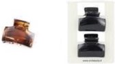 Kleine Haarklemmen - Haarspelden - Haarclip - Bruin - Zwart - 4.2 cm  Set 4 Stuks (864)