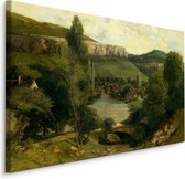 Schilderij - Gustave Courbet Ornans View , Reproductie