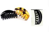 HAARKLEMMEN - HAARSPELDEN - HAARCLIP - BRUIN - ZWART - 9 CM - SET 2 STUKS