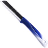 Solingen Schilmesje - RVS Glad - 19 cm met "Blade Cover" - Bi-Color Blauw met Wit