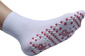 Fleau Home Verwarmde Sokken - Zelf verwarmend - Antislip - Massage Sokken - One Size - Wit - Wintersokken - Cadeau voor Vrouw en Man