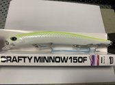 Cinnetic - crafty minnow 150 F - 24 g - floating - white chartreause