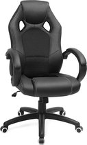 WoonWerkInterieur - Bureaustoel - Gamestoel - Racestoel - Gamingchair - Zwart - Modern - Synthetisch leer