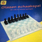 glas schaakset - glazen schaakset - Longfield - 35 x 35