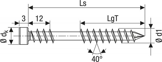 Spax Vlonderschroef RVS T-Star T25 5.0 x 60mm