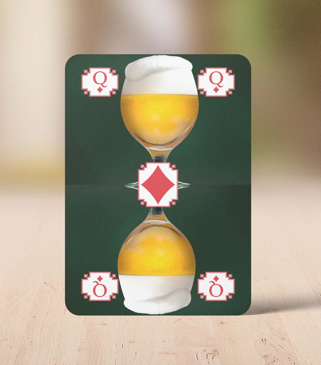 Cadeautip!Speelkaarten bier - Hoge kwaliteit - Zelf geproduceerd - kaartspel set bier - Luxe Speelkaarten - 54 kaarten - 28 afbeeldingen van verschillende biertjes - Huurdies - 70cm X 110cm