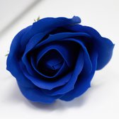 Zeep Bloemen - Medium Roos - Donker Blauw - 50 stuks - 5x6.5cm - Zeepbloemen - Zeeprozen - Zeep Rozen