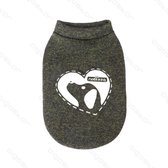 Single Layer Coarse Needle Worsted jasje met print L40Cm Army groen
