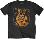 Misfits Heren Tshirt -2XL- Want Your Skull Zwart