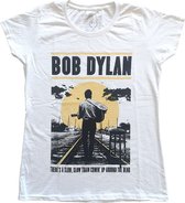 Bob Dylan Dames Tshirt -M- Slow Train Wit