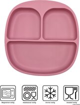 Baby - Baby Bordjes - Kinderservies - Kinderbord - met zuignap -  Onbreekbaar - 19x19 - Rose