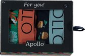 Apollo | Giftbox boxershorts heren | Tropical | Maat S | Giftbox mannen | Verjaardagscadeau | Cadeaudoos