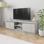 Decoways - Tv-meubel 120x30x35,5 cm spaanplaat betongrijs