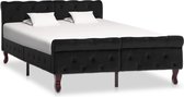 Decoways - Bedframe fluweel zwart 120x200 cm