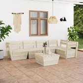 Decoways - 6-delige Loungeset pallet geïmpregneerd vurenhout