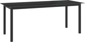 Decoways - Tuintafel 190x90x74 cm aluminium en glas zwart